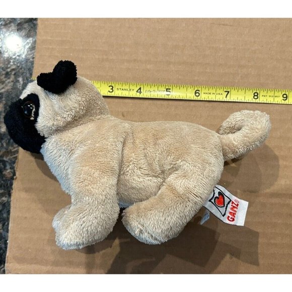 Ganz Webkinz Pug Puppy Dog Plush Stuffed Animal Beige Tan Beanbag HM105 NO CODE - Picture 10 of 10